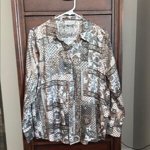 Dress Forum long sleeve blouse multi colored small